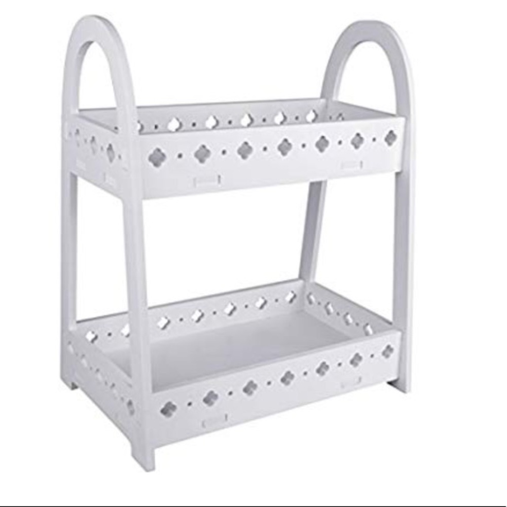 Makeup vanity desk bathroom organizer shelf